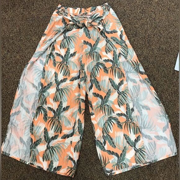 Skye  Tropical Leaf Print Pants - Picture 2 of 6